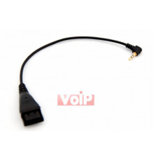 Короткий перехідник AxTel 15 cm - QD/2,5 mm jack AXC-25-S