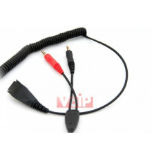 Перехідник AxTel PC кручений QD/2 x 3,5 mm jack AXC-PC