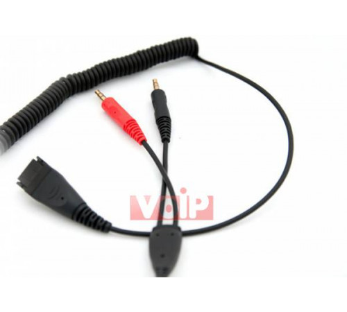 Перехідник AxTel PC кручений QD/2 x 3,5 mm jack AXC-PC