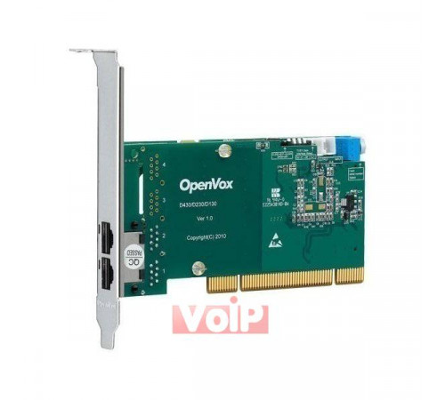 Цифрова 2E1 PCI плата OpenVox D230P