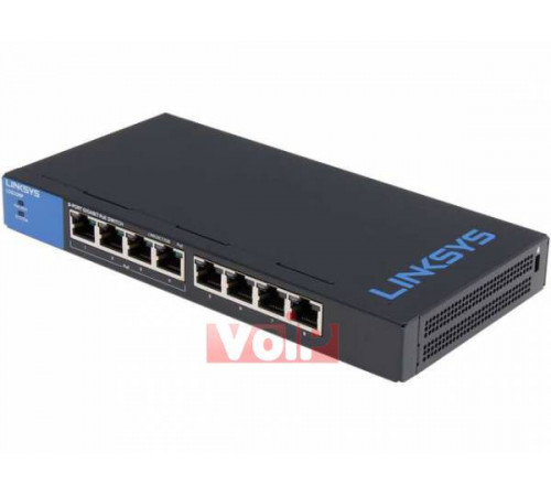 Комутатор Linksys LGS108P-EU PoE Gigabit Switch