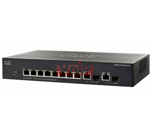 Комутатор Cisco SF302-08MP (SRW208MP-K9-EU) 8-Port 10/100 Max PoE Managed Switch with Gigabit Uplinks