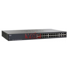 Комутатор Cisco SF300-24P (SRW224G4P-K9-EU) 24-Port 10/100 PoE Managed Switch with Gigabit Uplinks