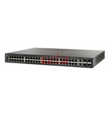 Комутатор Cisco SF300-48P (SRW248G4P-K9-EU) 48-Port 10/100 PoE Managed Switch with Gigabit Uplinks