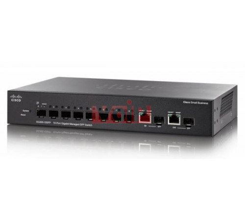 Комутатор Cisco SG300-10SFP (SG300-10SFP-K9-EU) 8-Port 10/100/1000 Gigabit Managed Switch + 2 x combo Gigabit SFP