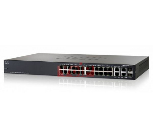 Комутатор Cisco SG300-28 (SRW2024-K9-EU) 28-Port 10/100/1000 Gigabit Managed Switch