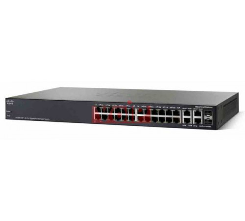 Комутатор Cisco SG300-28P (SRW2024P-K9-EU) 28-Port 10/100/1000 PoE Gigabit Managed Switch