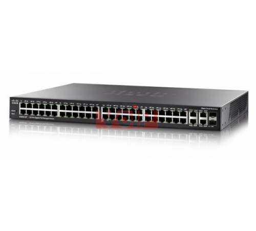 Комутатор SG300-52P (SG300-52P-K9-EU) 50-Port 10/100/1000 PoE Gigabit Managed Switch + 2 x SFP (mini-GBIC)