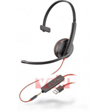 Гарнітура Plantronics BlackWire C3215 USB-A/jack 3.5 Mono C3215-A 209746-101, 209746-201