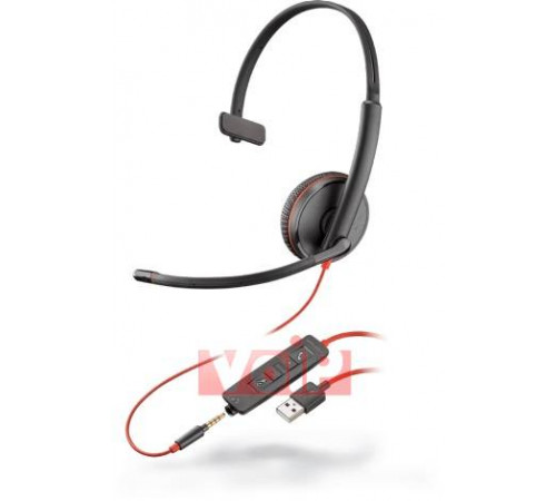 Гарнітура Plantronics BlackWire C3215 USB-A/jack 3.5 Mono C3215-A 209746-101, 209746-201