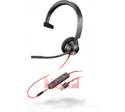 Гарнітура Poly Plantronics BlackWire C3315 BW3315 UC USB-A/jack 3.5 Mono C3315-A 213936-01