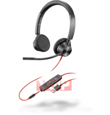 Гарнітура Poly Plantronics BlackWire C3325 BW3325 UC USB-A/jack 3.5 Stereo C3325-A 213938-01